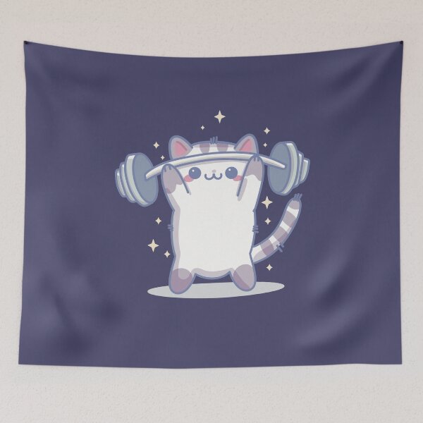 Item preview, Cat Weight Lifting Kawaii Strong Boi  designed and sold by FelineEmporium.