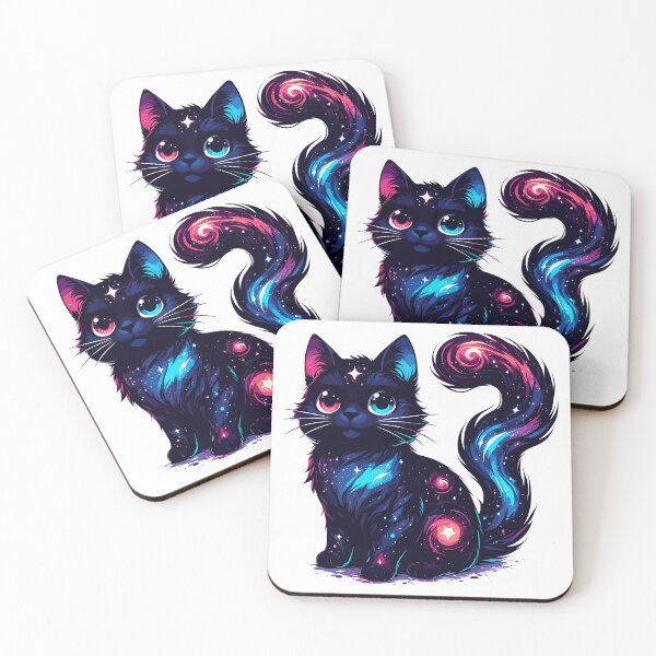 Item preview, Kawaii Cosmic Cat in Stars designed and sold by TomFrontierArt.