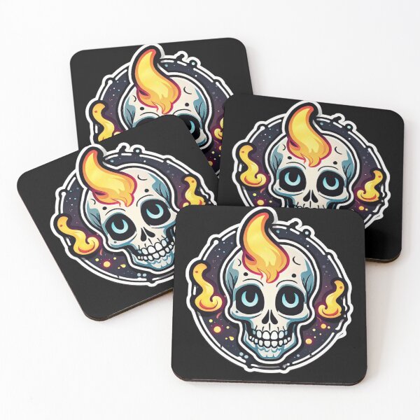 Item preview, Cheerful Flame Skull - Flint designed and sold by digistampdesign.