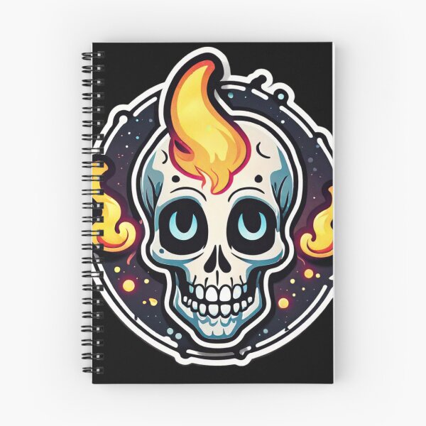 Item preview, Cheerful Flame Skull - Flint designed and sold by digistampdesign.