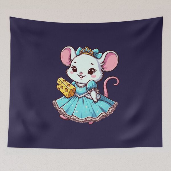 Item preview, Cute princess mouse with cheese  designed and sold by Culmika.