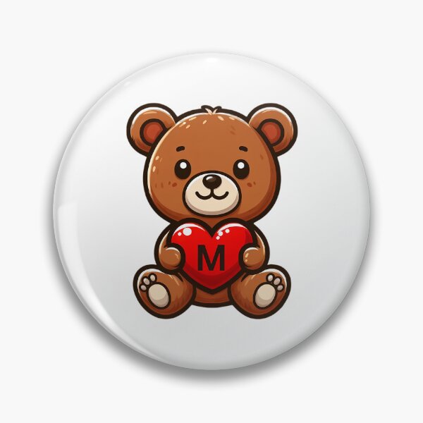 Item preview, A teddy bear with the letter M, love gift designed and sold by CreativeSparkzz.