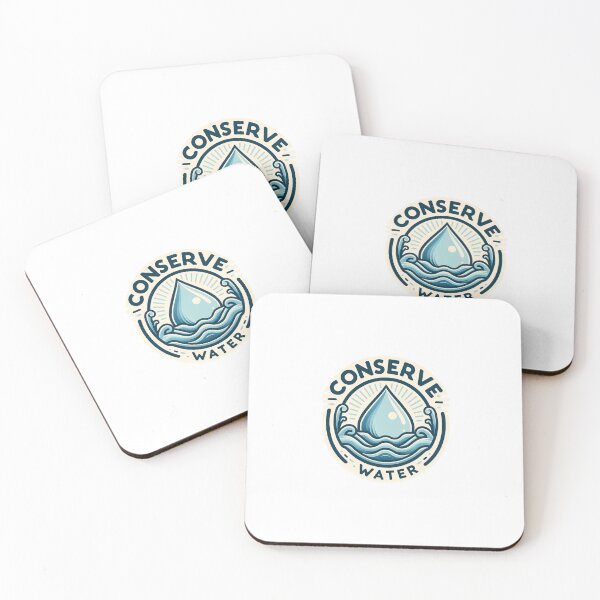 Item preview, conserve Water - cute reminder to use water wisely  designed and sold by GreenBubble - Shop and reforest.