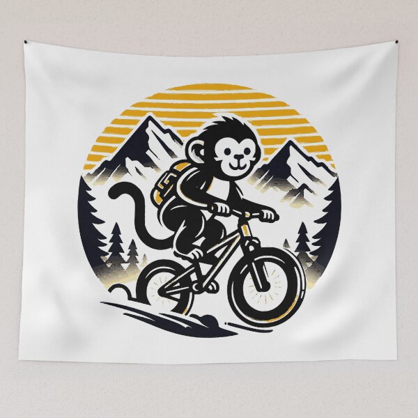 Item preview, MTB Trail Cheeky Monkey - Mountain Biking MTB lovers, explore and adventure designed and sold by MTBSkaterLoversTees.