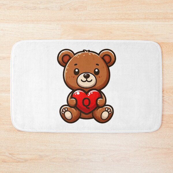 Item preview, A teddy bear with the letter Q, love gift designed and sold by CreativeSparkzz.