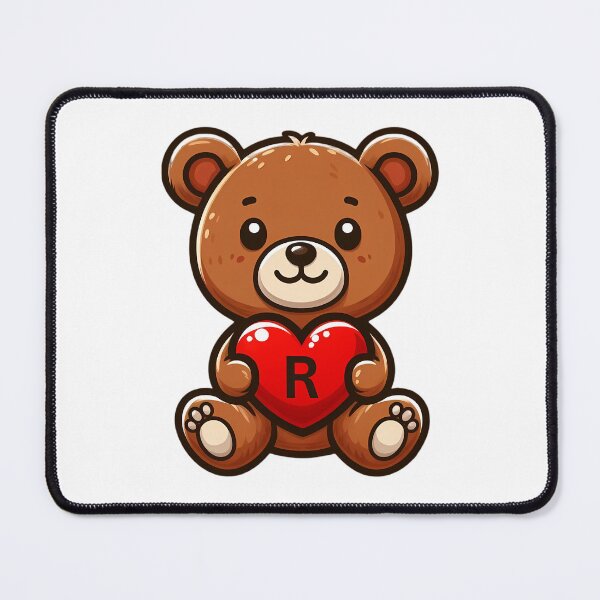 Item preview, A teddy bear with the letter R, love gift designed and sold by CreativeSparkzz.