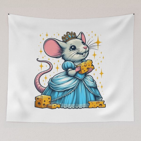 Item preview, Cute princess mouse with cheese  designed and sold by Culmika.