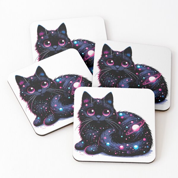 Item preview, Kawaii Cosmic Cat in Stars designed and sold by TomFrontierArt.