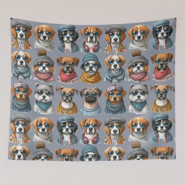 Item preview, Hipster Hounds Collection designed and sold by Jolly-Drawings.