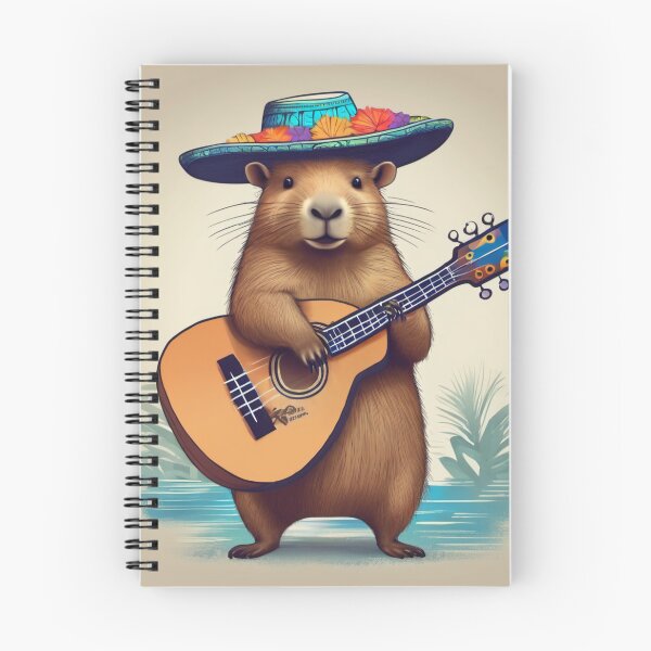 Item preview, Capybara with sombrero and ukulele designed and sold by marygov.