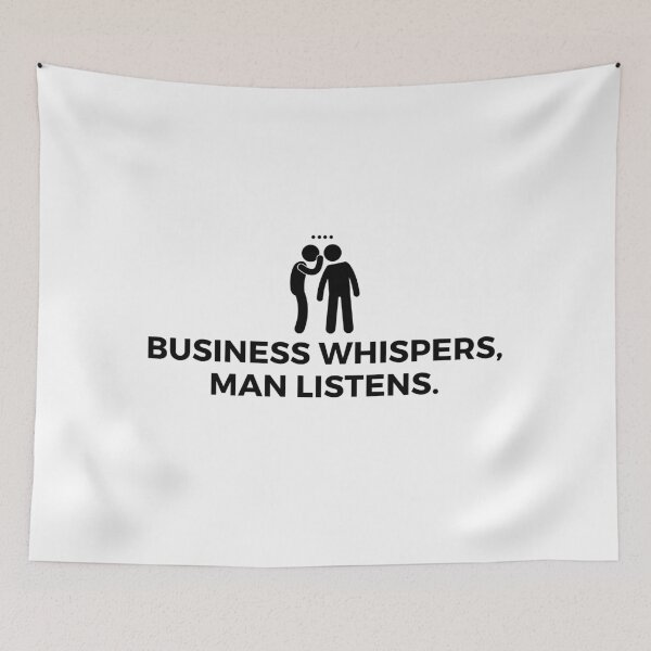 Item preview, Business whispers, man listens. designed and sold by Bananobanini.