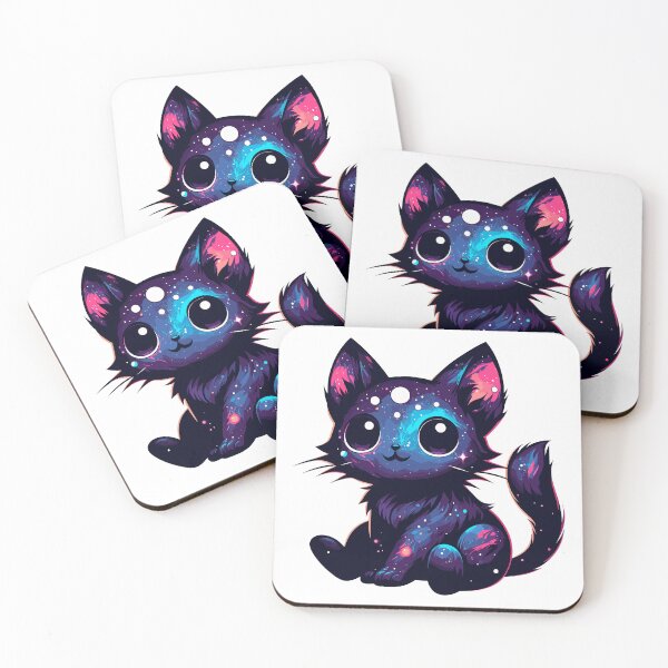 Item preview, Kawaii Cosmic Cat in Stars designed and sold by TomFrontierArt.