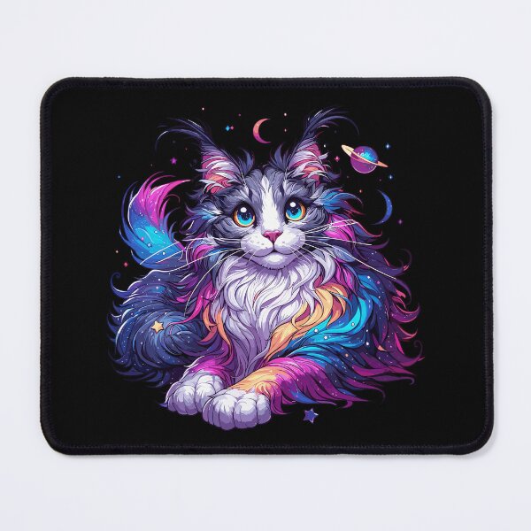 Item preview, Colorful Maine Coon Cosmic Cat in Stars designed and sold by TomFrontierArt.