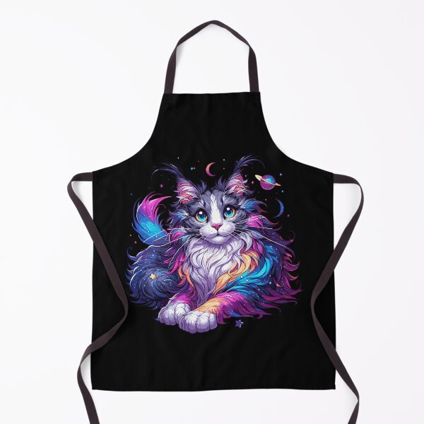Item preview, Colorful Maine Coon Cosmic Cat in Stars designed and sold by TomFrontierArt.