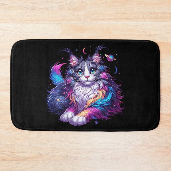 Item preview, Colorful Maine Coon Cosmic Cat in Stars designed and sold by TomFrontierArt.