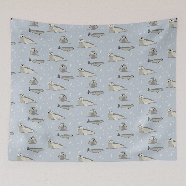 Item preview, Cute Harbor Seal Fish Pattern designed and sold by SUPERHERON.