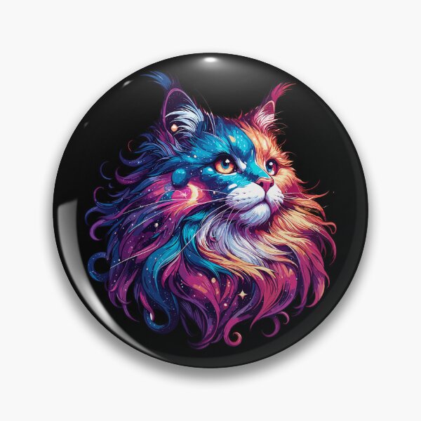 Item preview, Colorful Maine Coon Cosmic Cat in Stars designed and sold by TomFrontierArt.
