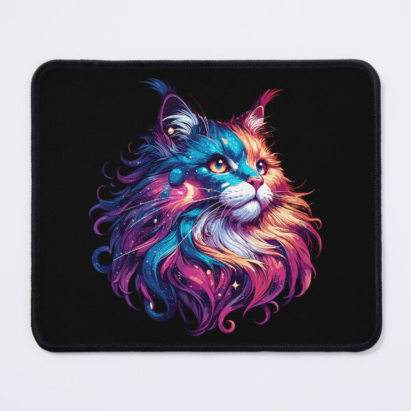 Item preview, Colorful Maine Coon Cosmic Cat in Stars designed and sold by TomFrontierArt.
