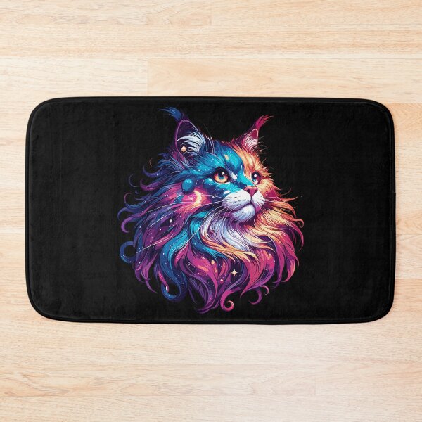Item preview, Colorful Maine Coon Cosmic Cat in Stars designed and sold by TomFrontierArt.