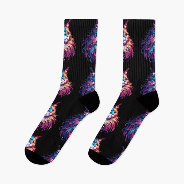 Item preview, Colorful Maine Coon Cosmic Cat in Stars designed and sold by TomFrontierArt.