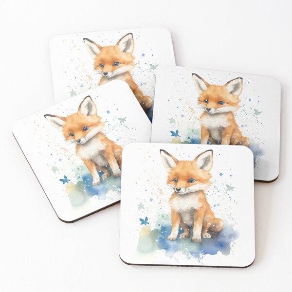 Item preview, Fox Cub Watercolour  designed and sold by fluidwatercolor.