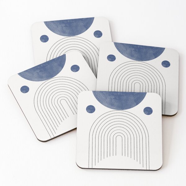 Item preview,  Mid Century Modern / Blue Watercolor Balance designed and sold by THE MIUUS STUDIO.