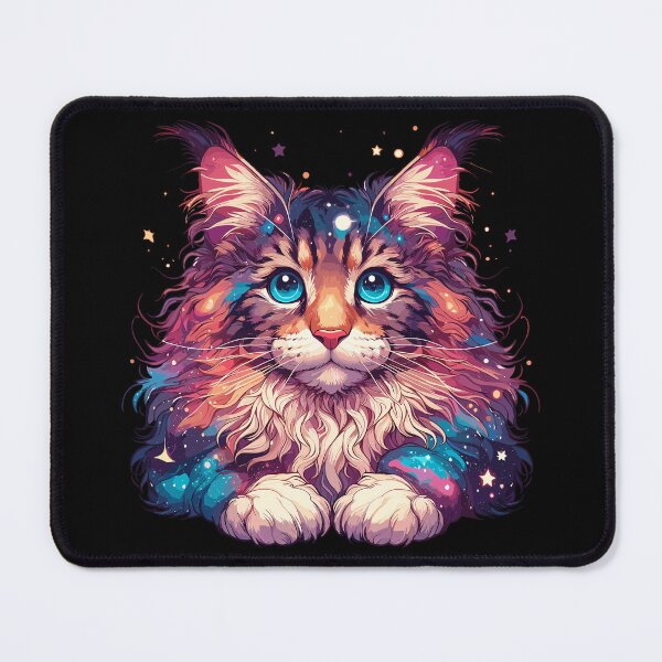 Item preview, Colorful Maine Coon Cosmic Cat in Stars designed and sold by TomFrontierArt.