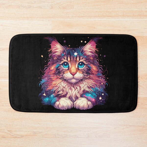 Item preview, Colorful Maine Coon Cosmic Cat in Stars designed and sold by TomFrontierArt.