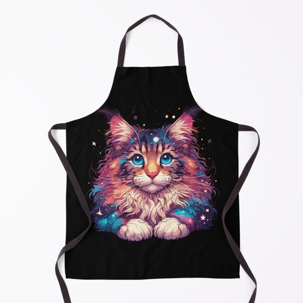 Item preview, Colorful Maine Coon Cosmic Cat in Stars designed and sold by TomFrontierArt.