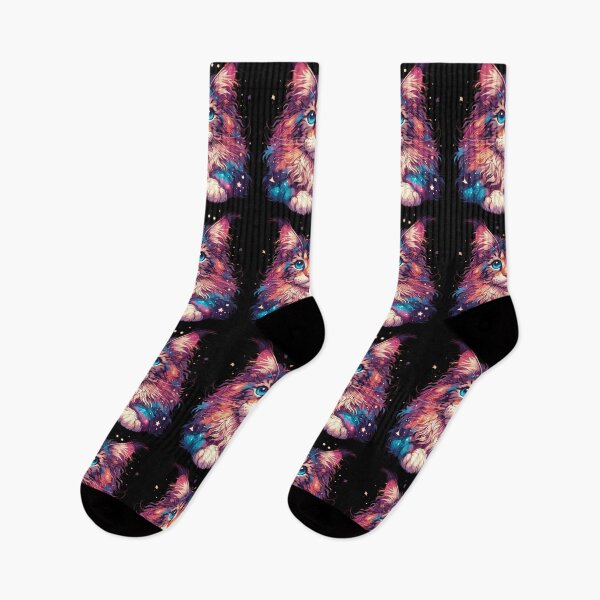 Item preview, Colorful Maine Coon Cosmic Cat in Stars designed and sold by TomFrontierArt.