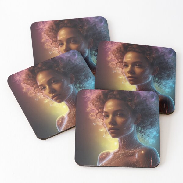 Item preview, Title: "Neon Enigma: A CMYK Silhouette" designed and sold by Especiallyforu.