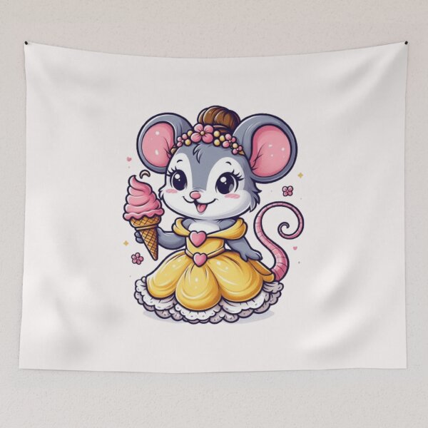 Item preview, Cute mouse with ice cream  designed and sold by Culmika.