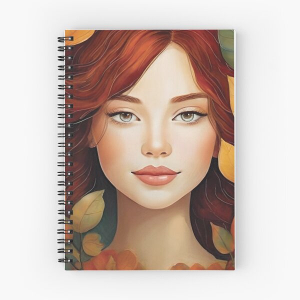 Item preview, Nature's Muse: Enchanting Girl Surrounded by Leaves - Unique Artwork on Redbubble designed and sold by KirtidaOrg.