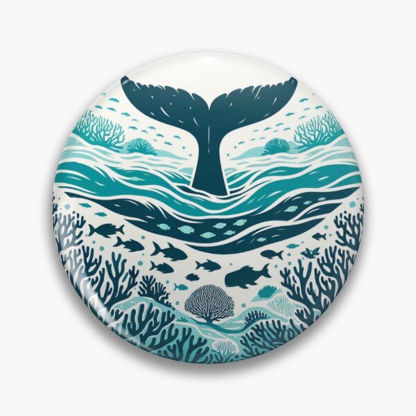 Item preview, whale in water conserve the sea design  designed and sold by GreenBubble - Shop and reforest.