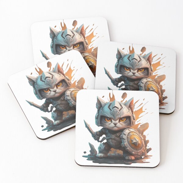 Item preview, cute cat warrior designed and sold by SabyDigitalArt.