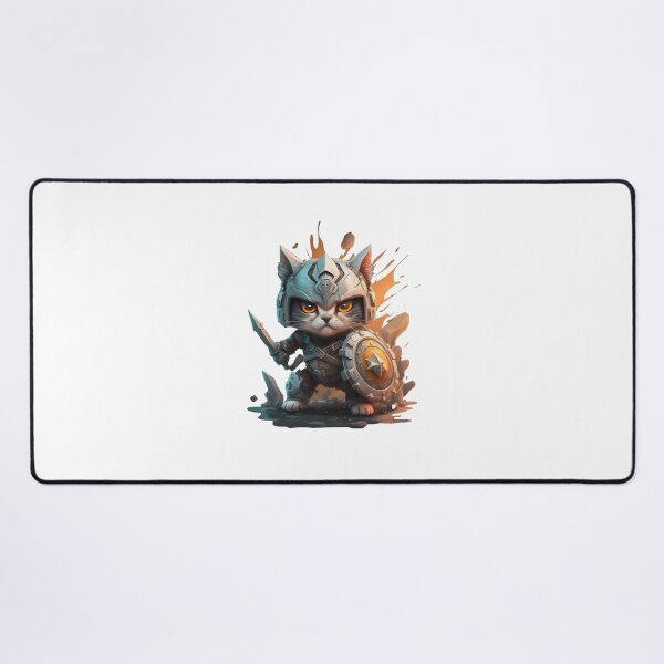 Item preview, cute cat warrior designed and sold by SabyDigitalArt.