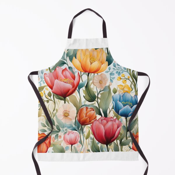 Item preview, Tulip Tile 30: Goblet of Springtime Sunshine in a Blooming Rainbow of Spiraling Blooms designed and sold by TheBrainArt.