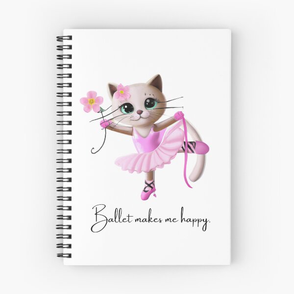 Item preview, Ballet Kitty is happy dancing ballet. designed and sold by BalletVioletta.