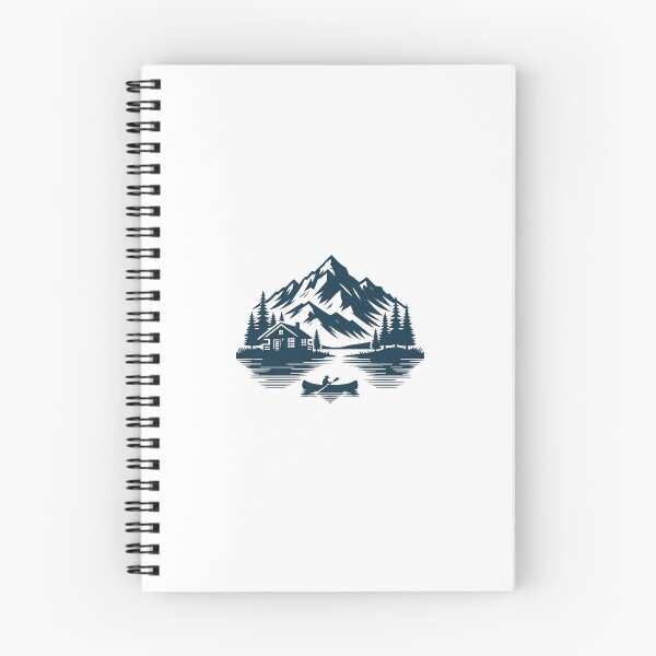 Item preview, nature tiny home linocut design  designed and sold by GreenBubble - Shop and reforest.