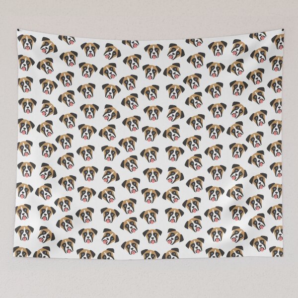 Item preview, cute boxer dog faces designed and sold by dottiedigitals.