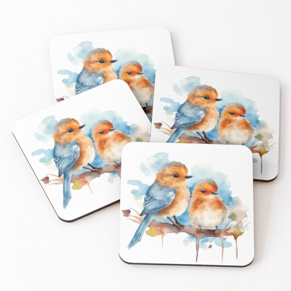 Artikelvorschau, Harmonie in Robbins Aquarell entworfen und verkauft von fluidwatercolor.