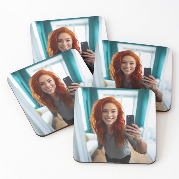 Item preview, Title: "Low-Fi Elegance: Red-haired Muse in Cozy Quarters" designed and sold by Especiallyforu.