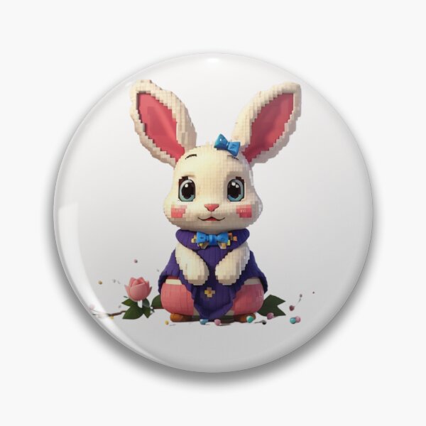 Item preview, cute pixel bunny girl designed and sold by HarriPaloma.