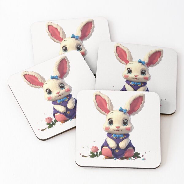Item preview, cute pixel bunny girl designed and sold by HarriPaloma.