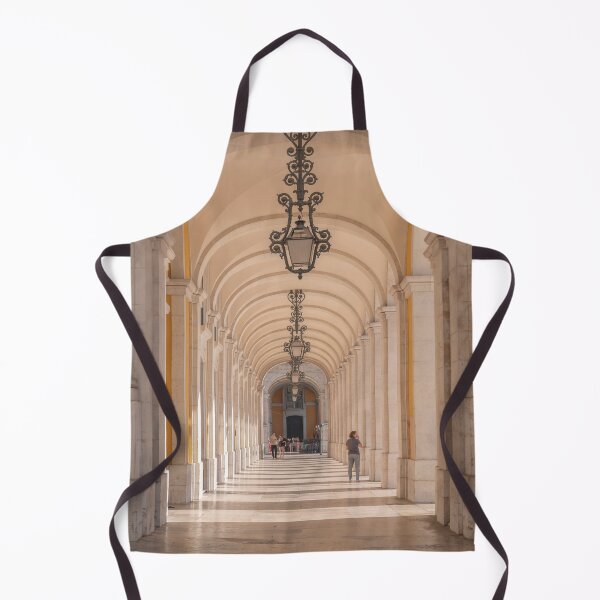 Item preview, Arched gallery at Price do Commerce in Lisbon, Portugal art print - summer nature and travel photography designed and sold by Christa Stroo Photography.