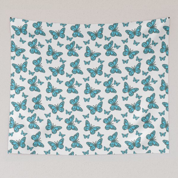 Item preview, blue geometric butterflies designed and sold by dottiedigitals.