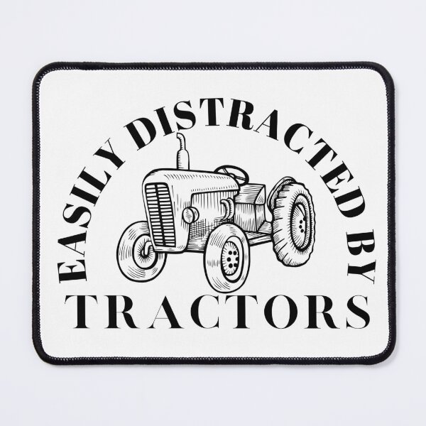 Item preview, Easily Distracted by Tractors Vintage Black designed and sold by HareTodayDesign.