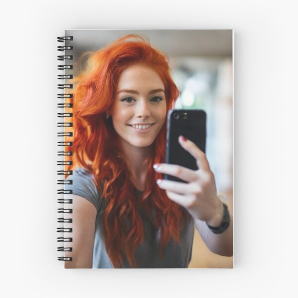 Item preview, Title: "Low-Fi Elegance: Red-haired Muse in Cozy Quarters" designed and sold by Especiallyforu.