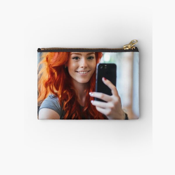 Item preview, Title: "Low-Fi Elegance: Red-haired Muse in Cozy Quarters" designed and sold by Especiallyforu.