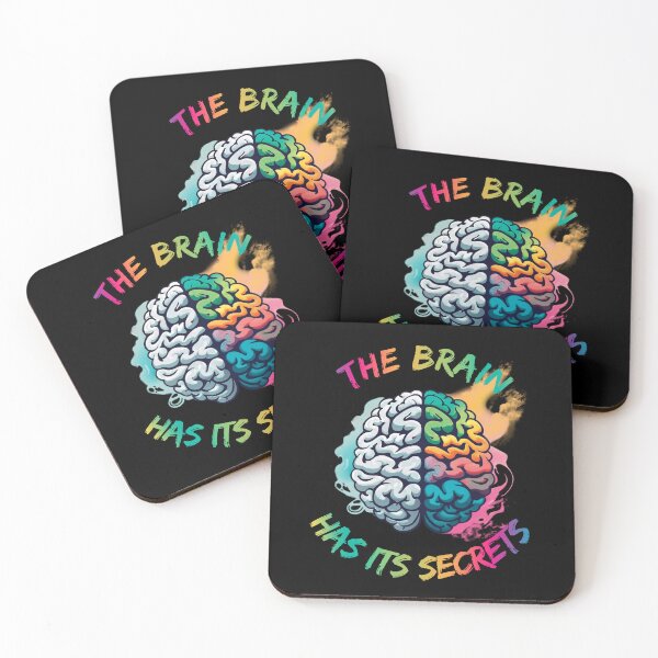 Item preview, Two halves of the brainwith text ‘The brain has its secrets’ designed and sold by HarridanCreates.